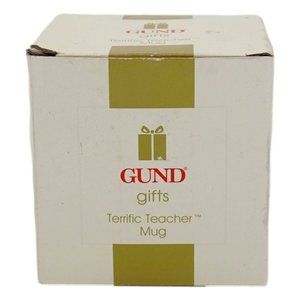 Gund Terrific Teacher Mug  Apple Multicolor Polka Dot Microwave Dishwasher New